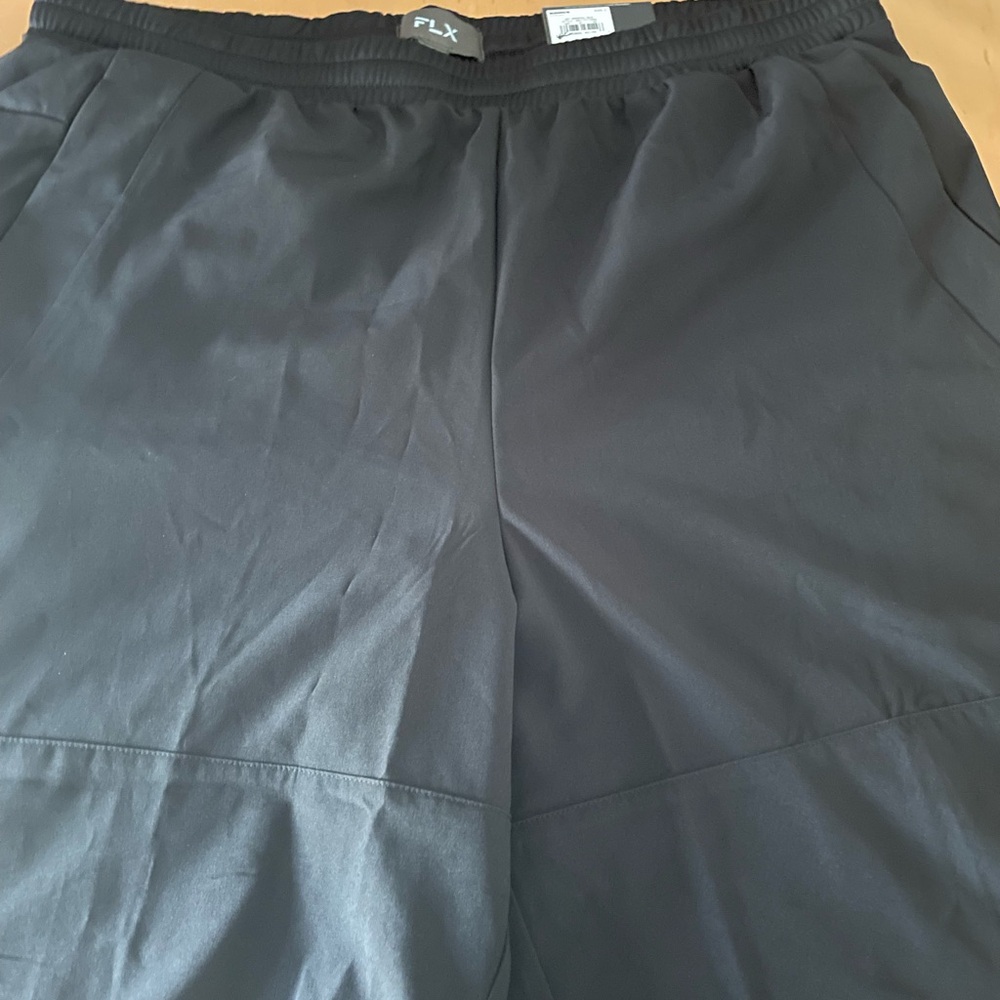 Men's Black Flat Front Shorts